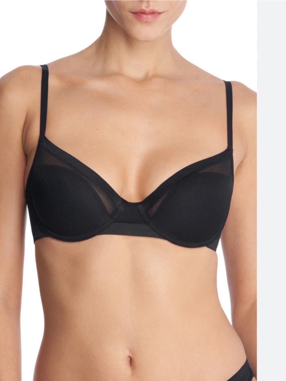 Natori Black Mesh Underwire Bra